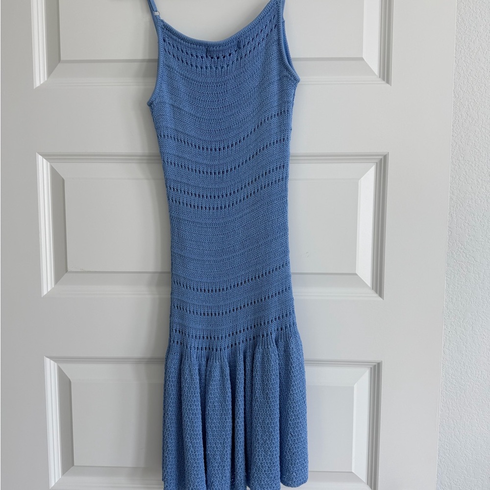 Lulus blue sweater knit mini dress - Picture 3 of 3